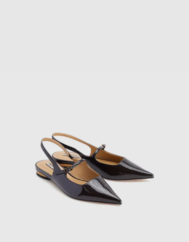 Vegan Leather Pointed Toe Slingbacks sold by Urban Revivo