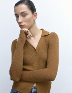 Button Up V-Neck Knitted Cardigan sold by Urban Revivo