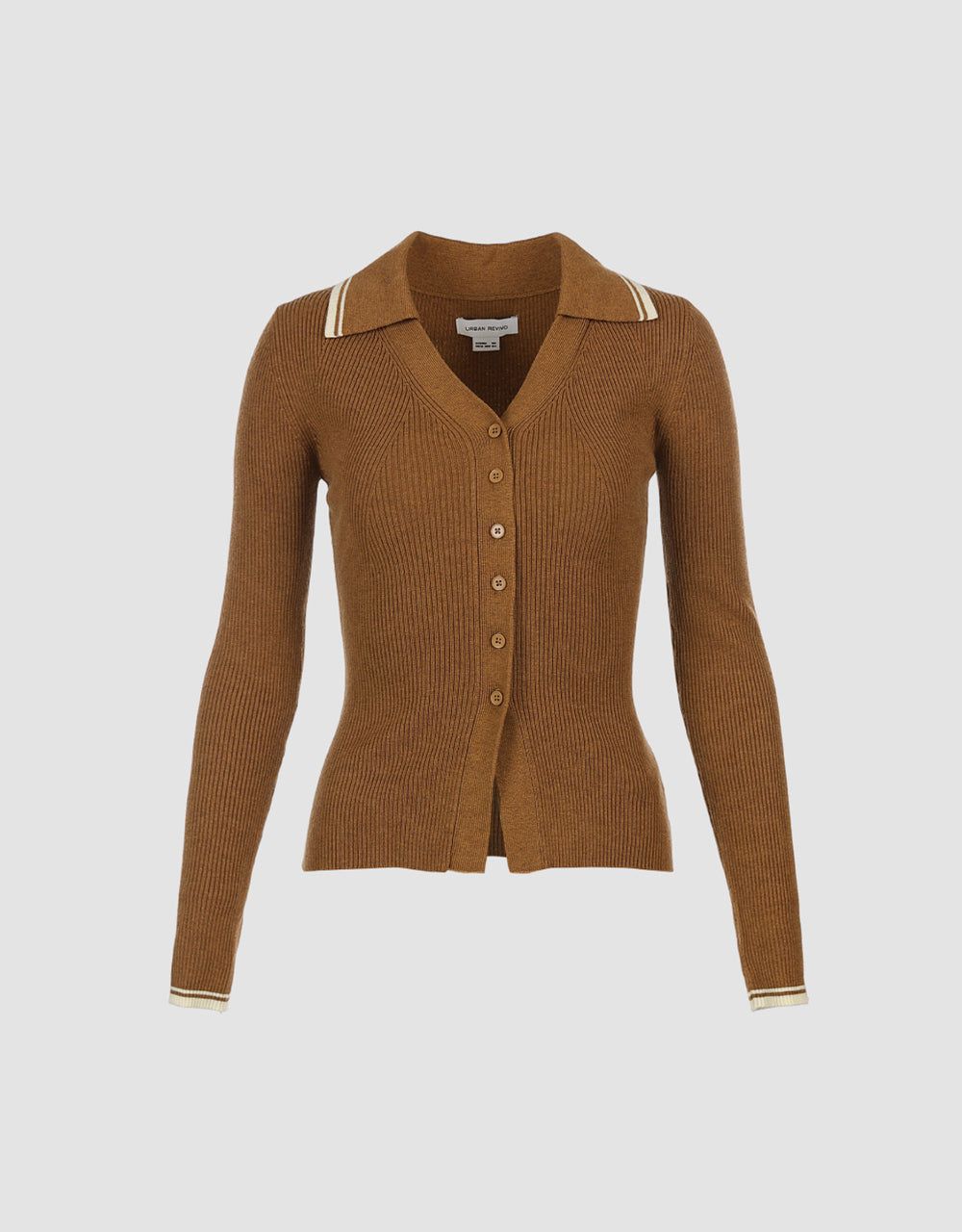 Button Up V-Neck Knitted Cardigan sold by Urban Revivo product image thumbnail 5