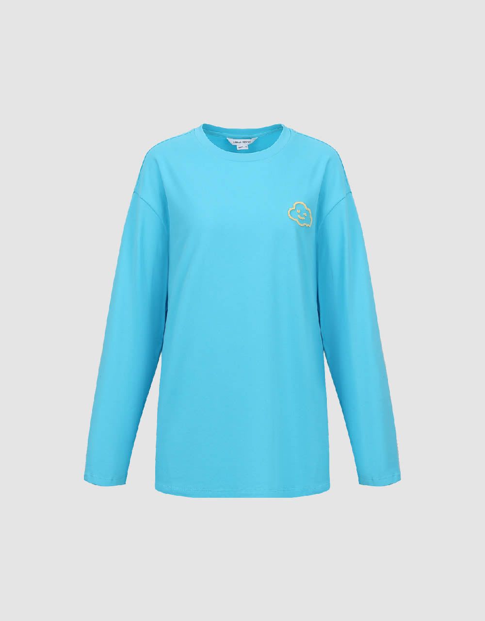 Cloud Embroidered Crew Neck Loose T-Shirt sold by Urban Revivo product image thumbnail 2