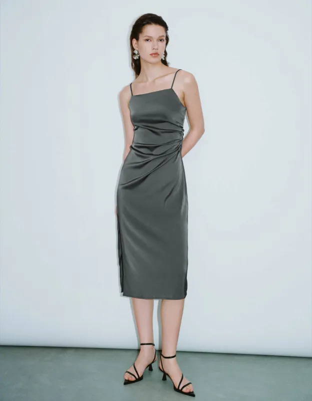 Square-cut Collar Straight Cami Dress sold by Urban Revivo