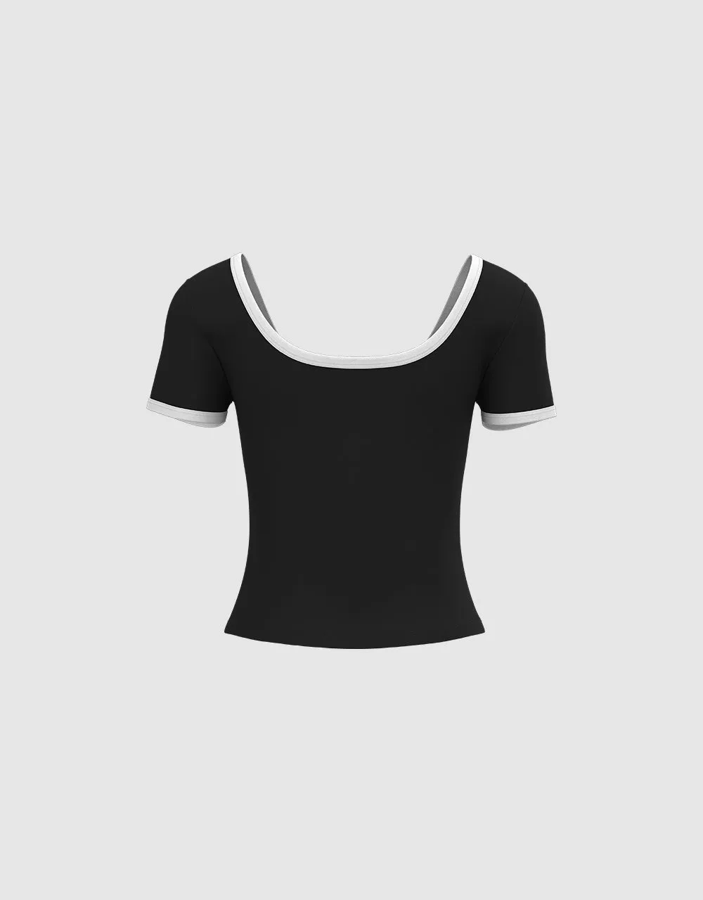 U Neck Skinny T-Shirt sold by Urban Revivo product image thumbnail 5