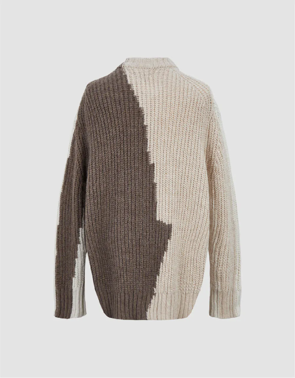 Two Toned V-Neck Knitted Cardigan sold by Urban Revivo product image thumbnail 5