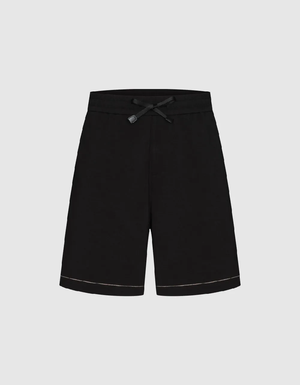 Drawstring Waist Loose Straight Shorts sold by Urban Revivo