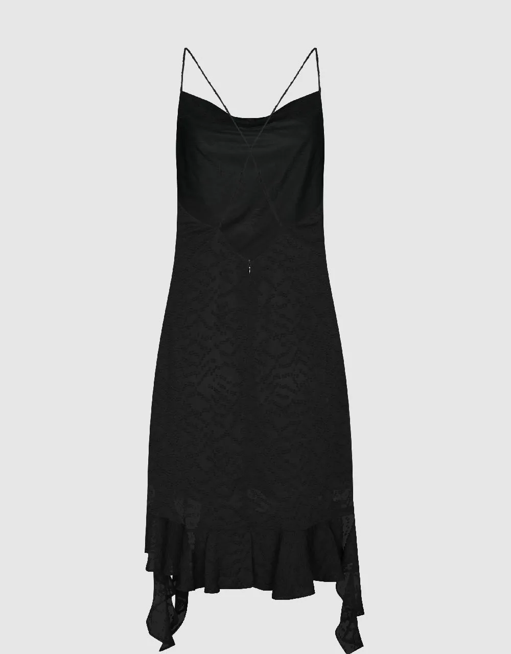 Ruffle V-Neck Straight Cami Dress sold by Urban Revivo product image thumbnail 5