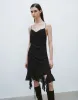Ruffle V-Neck Straight Cami Dress sold by Urban Revivo