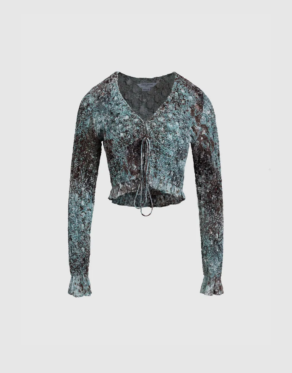 Tie Front V-Neck Shirt sold by Urban Revivo