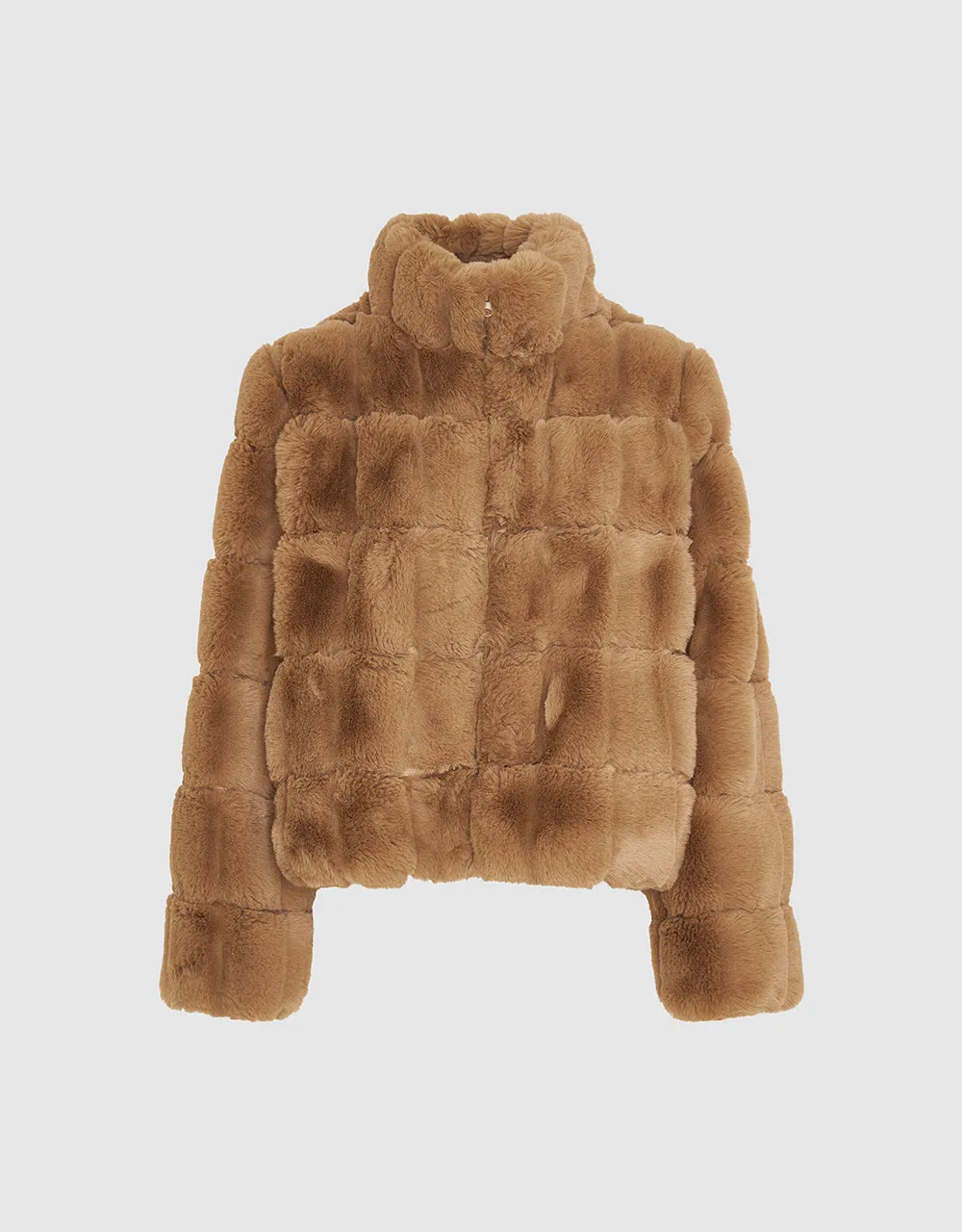 Stand Collar Furry Jacket sold by Urban Revivo product image thumbnail 2