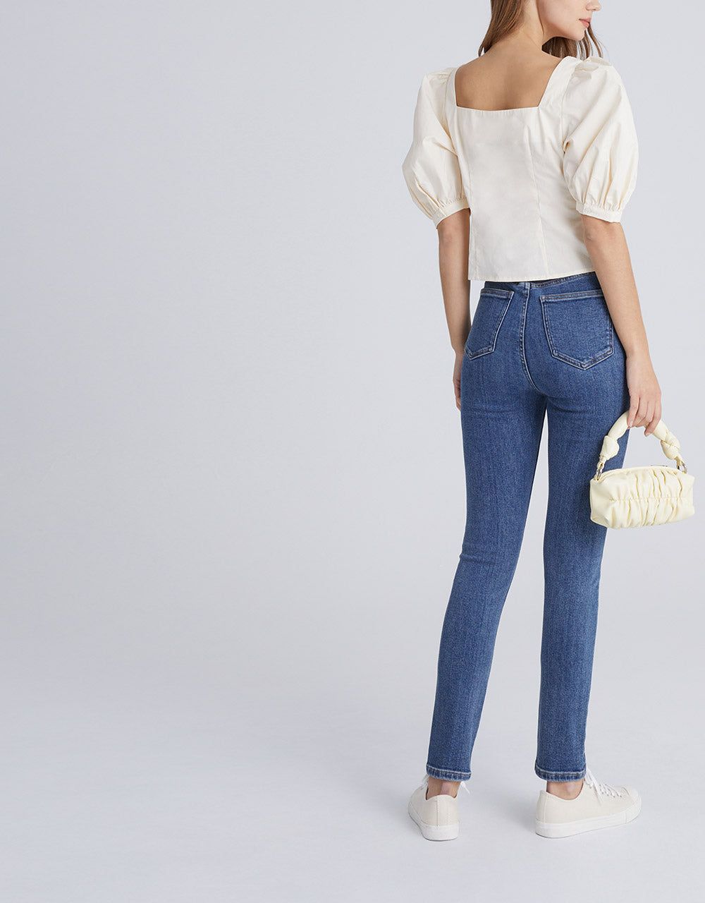 Tie Front Puff Sleeve Square Neck Blouse sold by Urban Revivo product image thumbnail 5