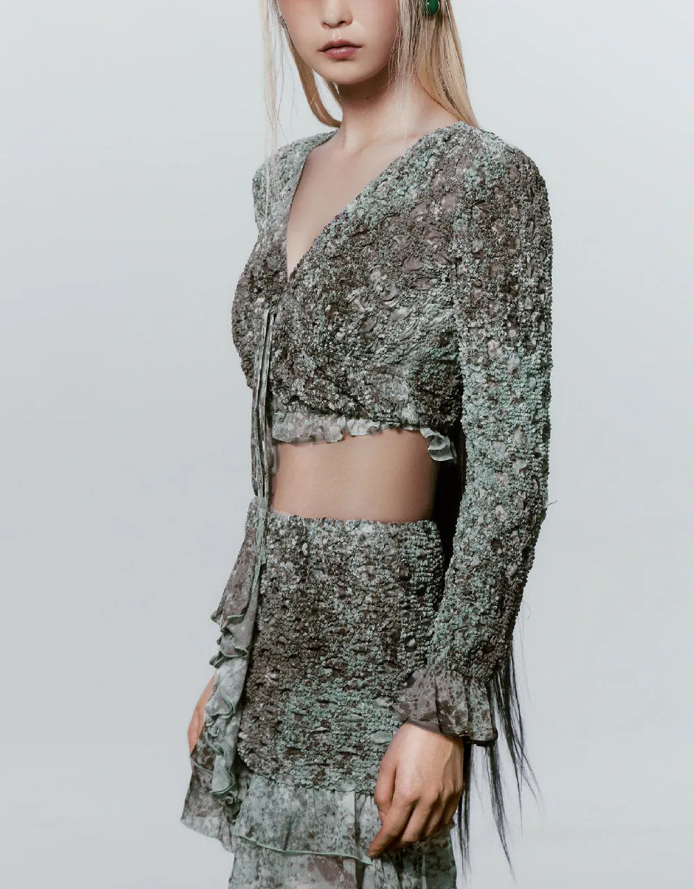 Tie Front V-Neck Shirt sold by Urban Revivo product image thumbnail 3