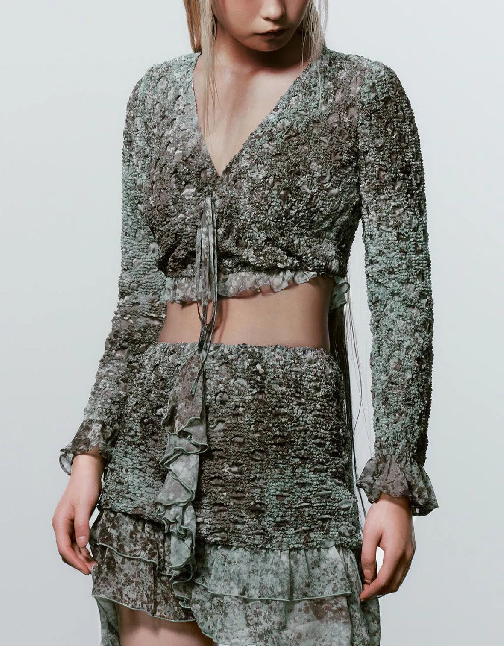 Tie Front V-Neck Shirt sold by Urban Revivo product image thumbnail 2