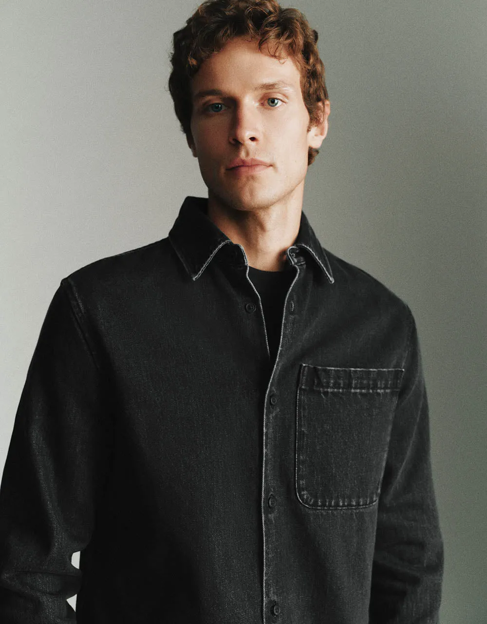 Button Up Denim Shirt sold by Urban Revivo product image thumbnail 4