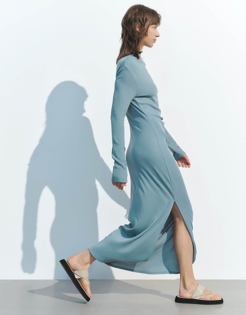 Ruched Crew Neck A-Line Dress sold by Urban Revivo product image thumbnail 3