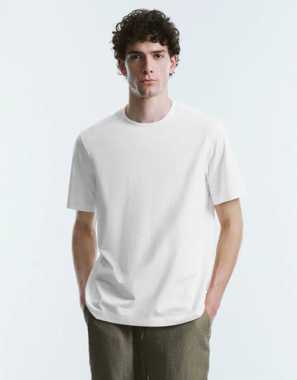 Crew Neck Knitted T-Shirt sold by Urban Revivo