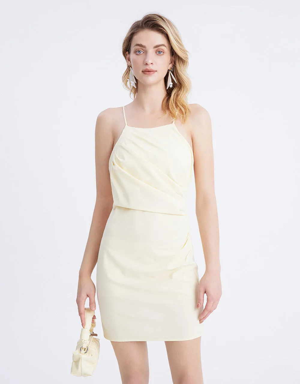 Ruched Front Mini Cami Dress sold by Urban Revivo
