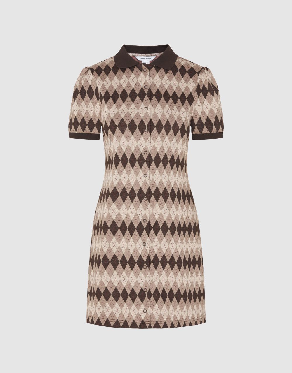 Printed Knitted Polo Dress sold by Urban Revivo product image thumbnail 3
