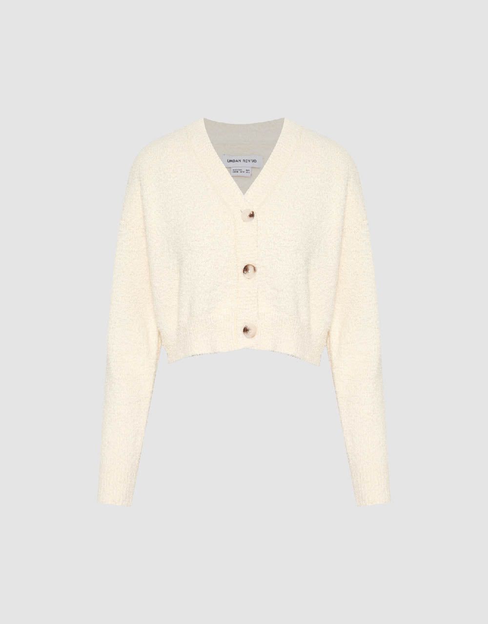 Drop Shoulder Sleeve V-Neck Knitted Cardigan sold by Urban Revivo product image thumbnail 2