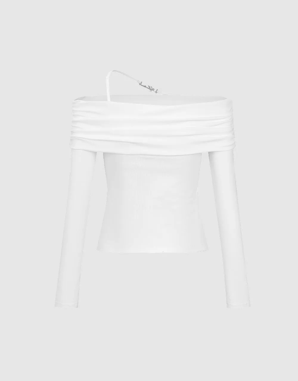 Off-Shoulder Skinny T-Shirt sold by Urban Revivo product image thumbnail 5