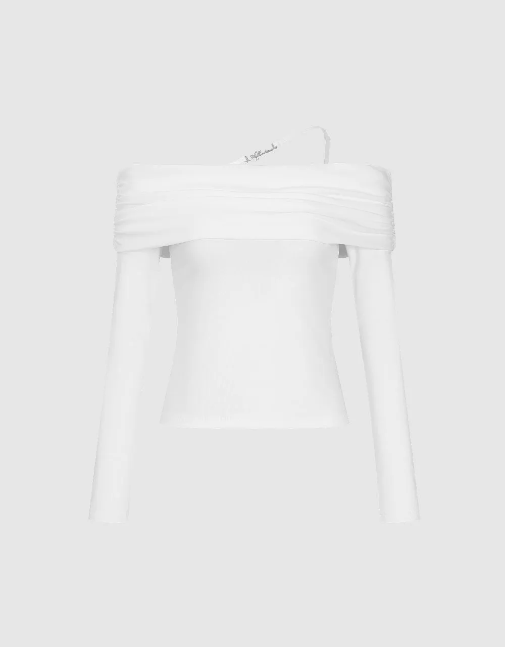 Off-Shoulder Skinny T-Shirt sold by Urban Revivo product image thumbnail 2