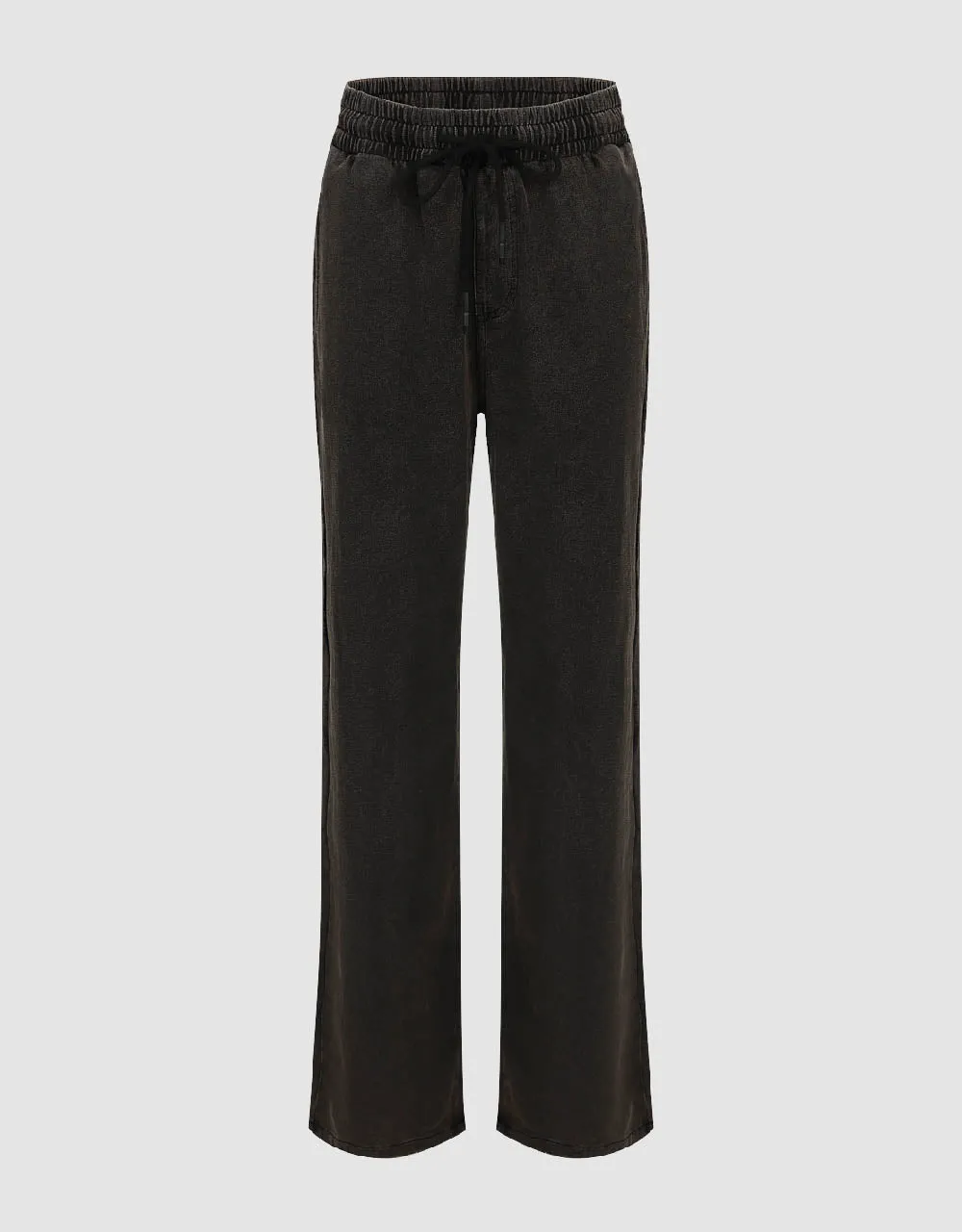 Drawstring Waist Straight Jeans sold by Urban Revivo