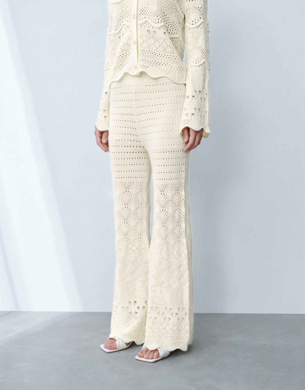 Crochet Flare Knitted Pants sold by Urban Revivo product image thumbnail 4