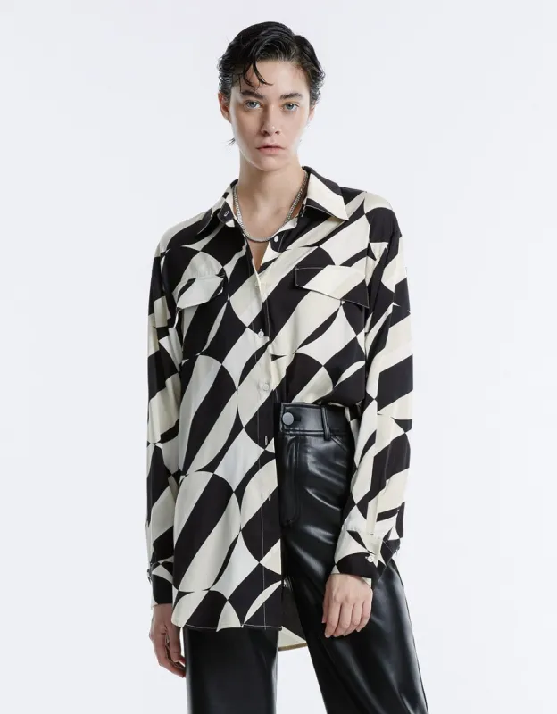 Geometric Print Shirt sold by Urban Revivo