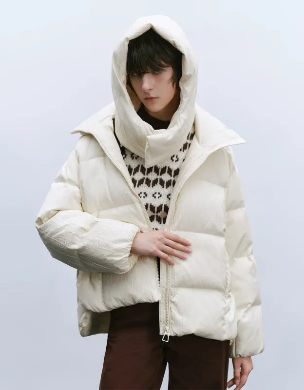 Textured Down Jacket With Hood sold by Urban Revivo
