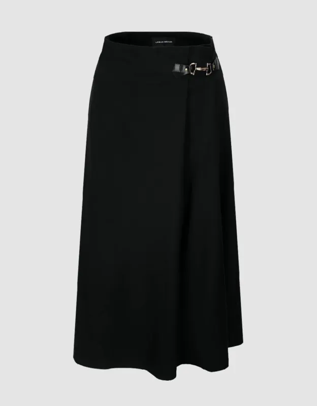 Buckle Décor Mini Straight Skirt sold by Urban Revivo