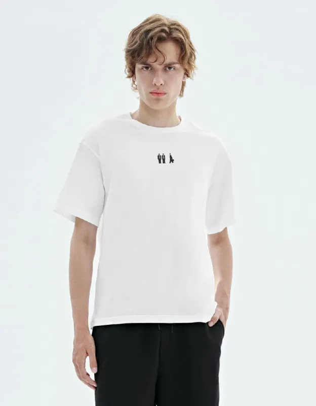 Crew Neck Straight T-Shirt sold by Urban Revivo