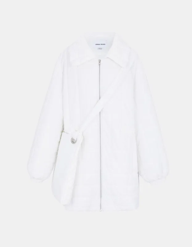 Drawstring Waist Quilted Winter Coat sold by Urban Revivo