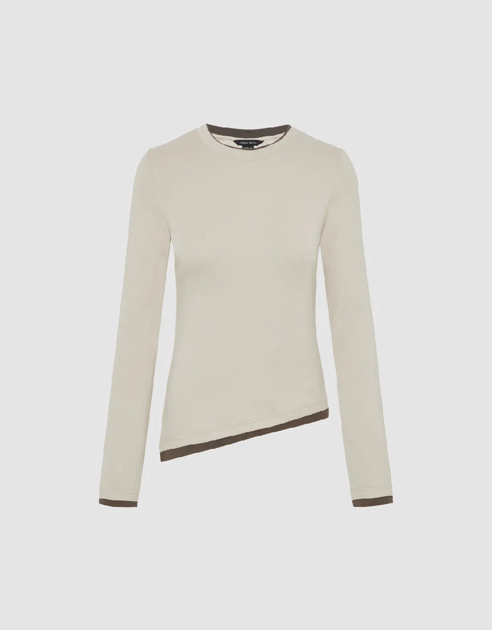 Asymmetric Crew Neck Knitted T-Shirt sold by Urban Revivo product image thumbnail 2