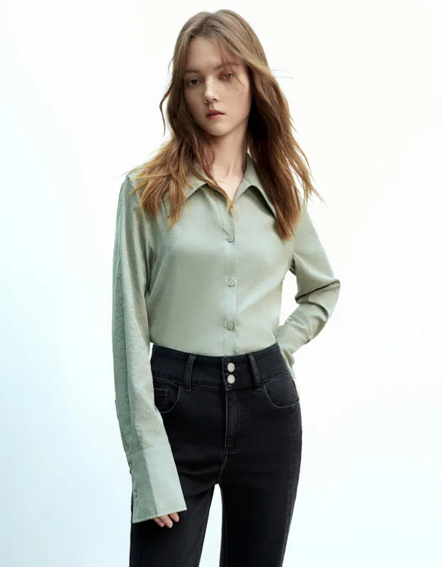 Button Up Straight Shirt sold by Urban Revivo