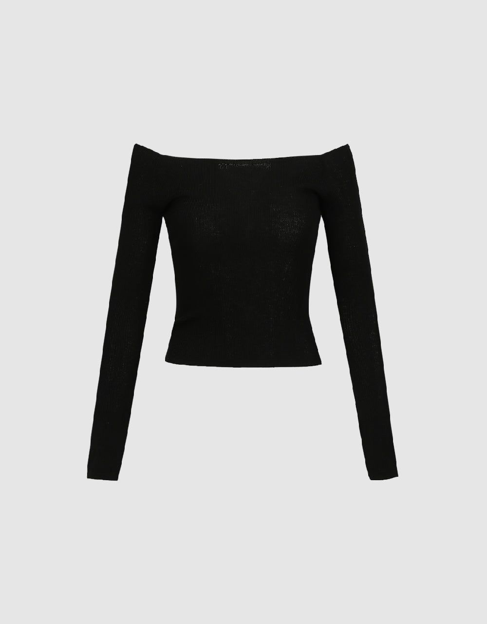 Off-Shoulder Knitted Skinny T-Shirt sold by Urban Revivo product image thumbnail 5
