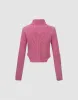 Zipper Front Stand Collar Skinny Shirt sold by Urban Revivo