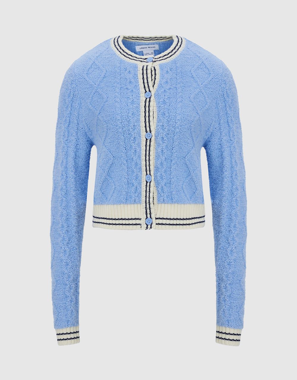 Button Up Crew Neck Knitted Cardigan sold by Urban Revivo product image thumbnail 2