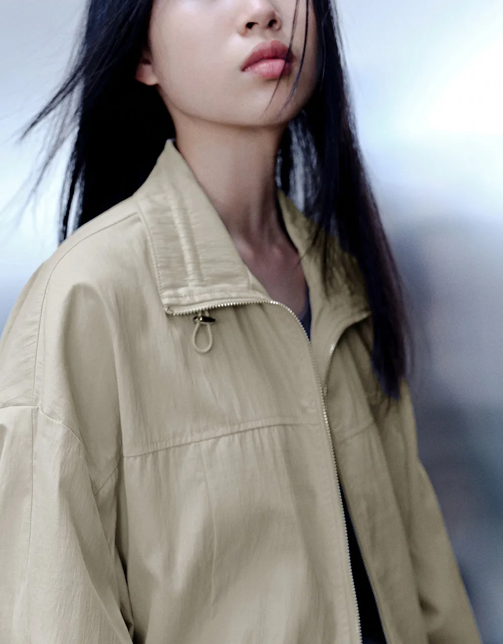 Zipper Front Stand Collar Jacket sold by Urban Revivo product image thumbnail 3