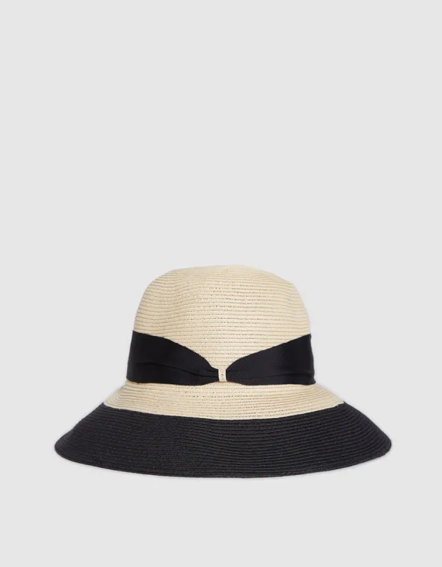 Wide Brim Straw Hat With Band sold by Urban Revivo
