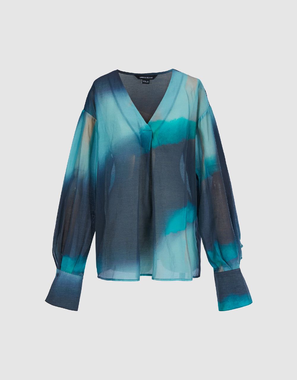 Printed V-Neck Overhead Shirt sold by Urban Revivo product image thumbnail 5