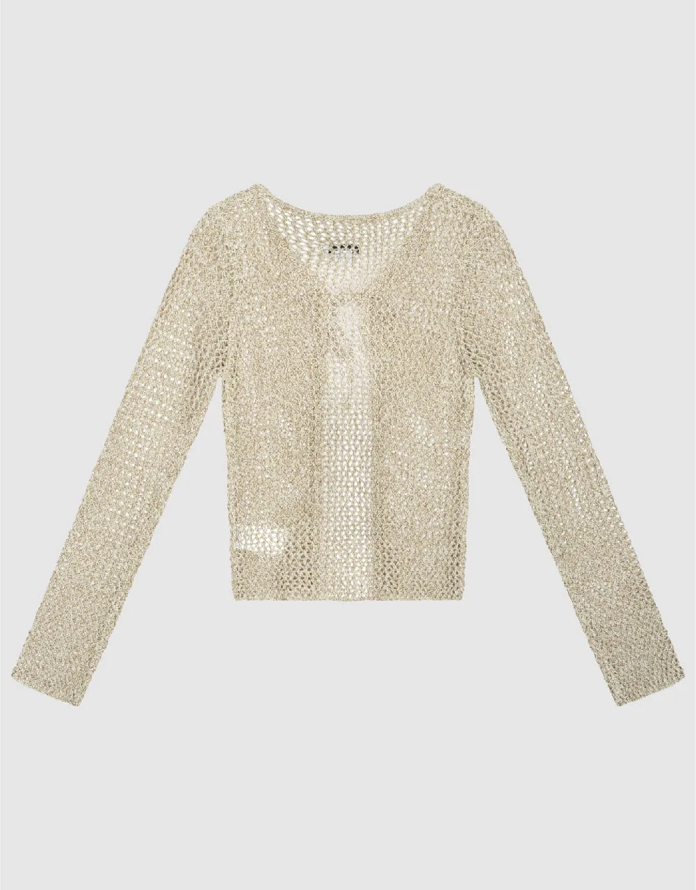 Crochet Tie Front V-Neck Knitted Cardigan sold by Urban Revivo product image thumbnail 5