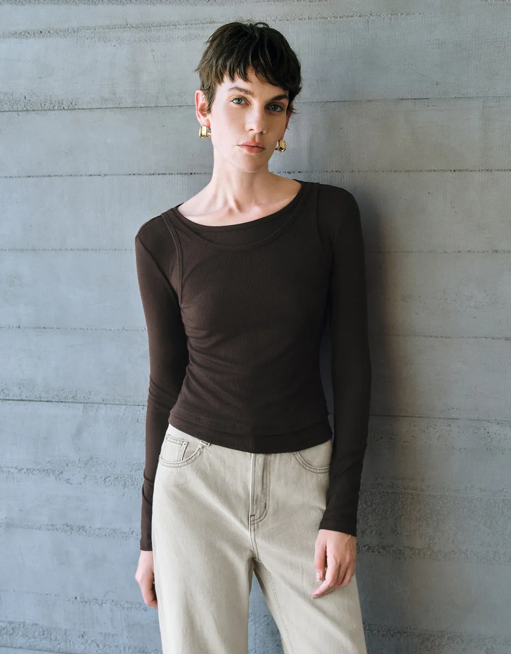 Crew Neck Skinny T-Shirt sold by Urban Revivo