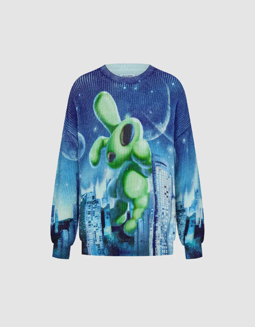 Interstellar Bunny Printed Knitted T-Shirt sold by Urban Revivo product image thumbnail 2