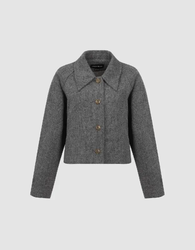 Raglan Sleeve Woolen Jacket sold by Urban Revivo