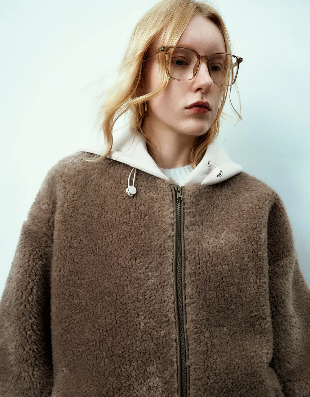 Zipper Front Hooded Furry Coat sold by Urban Revivo product image thumbnail 5