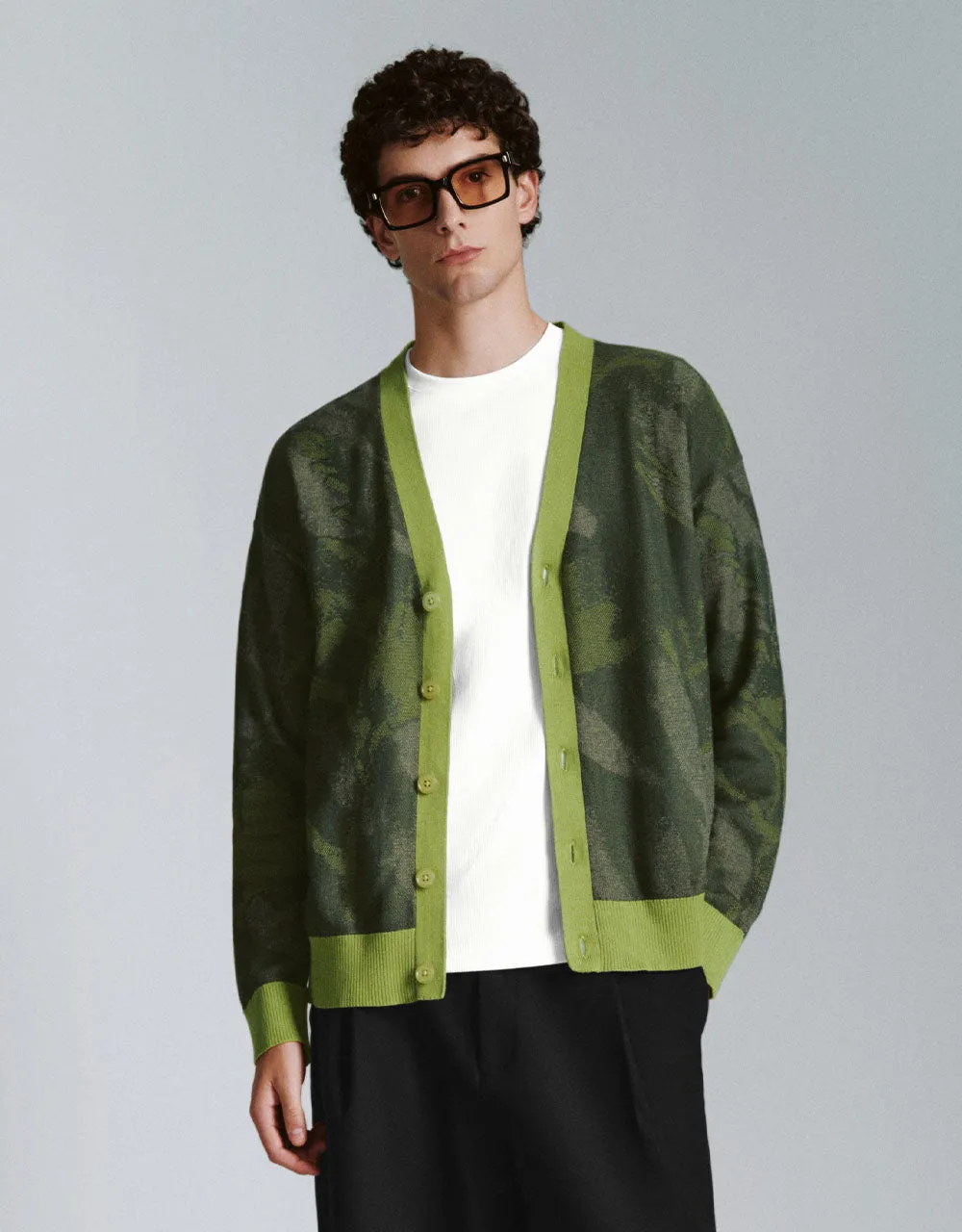 V-Neck Loose Knitted Cardigan sold by Urban Revivo