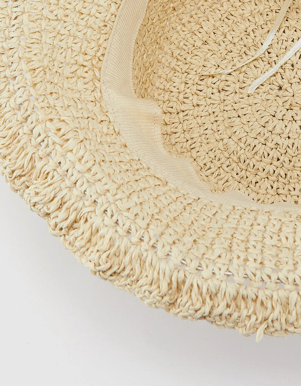 Beaded Wide Brim Straw Hat sold by Urban Revivo product image thumbnail 5