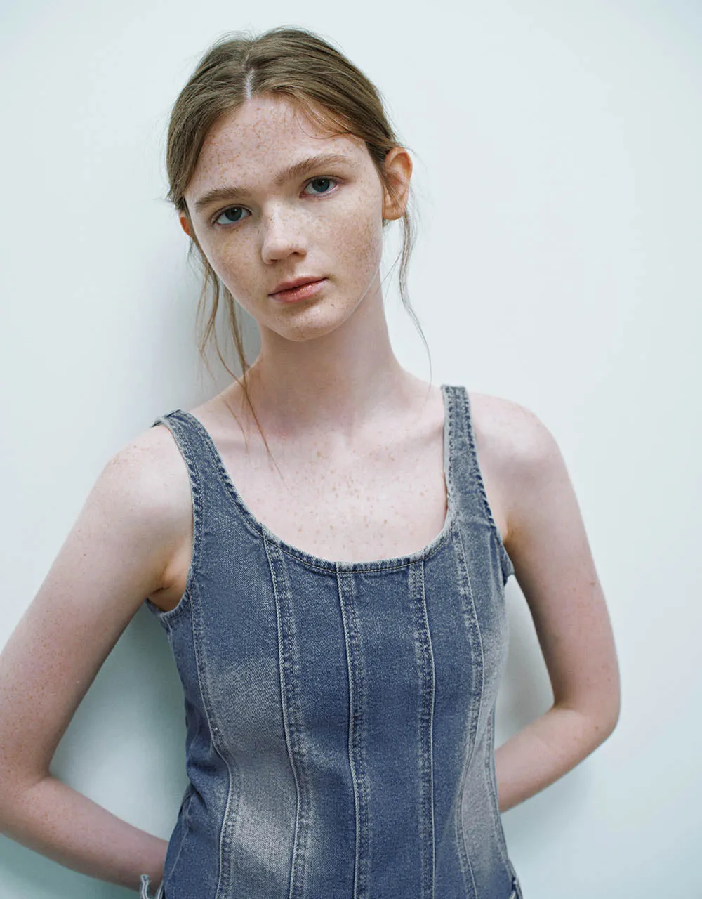 Sleeveless U Neck Denim Dress sold by Urban Revivo product image thumbnail 4