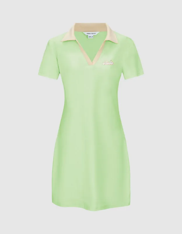 V-Neck A-Line Dress sold by Urban Revivo