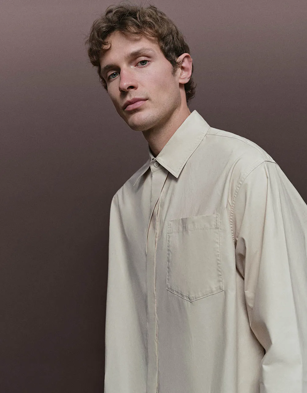 Button Up Straight Shirt sold by Urban Revivo product image thumbnail 4