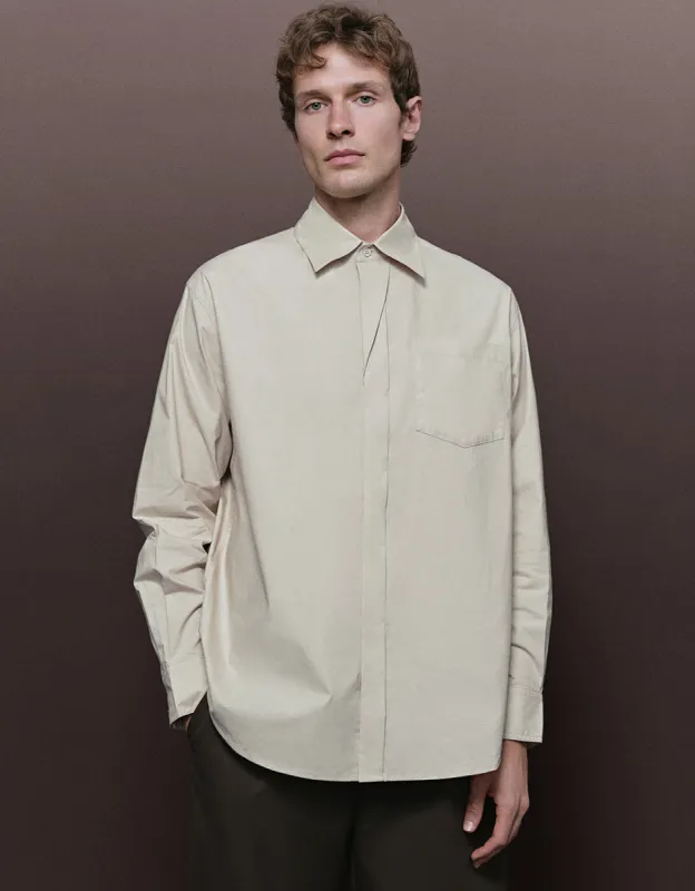 Button Up Straight Shirt sold by Urban Revivo