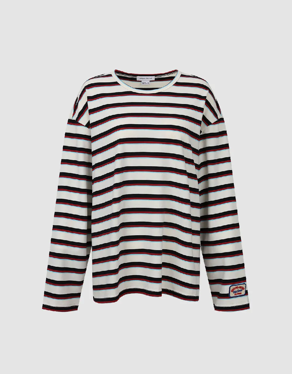 Striped Crew Neck T-Shirt sold by Urban Revivo product image thumbnail 2